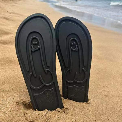 Beach Flip Flops Creative Spoof Design Summer Slippers