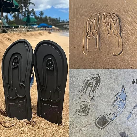 Beach Flip Flops Creative Spoof Design Summer Slippers