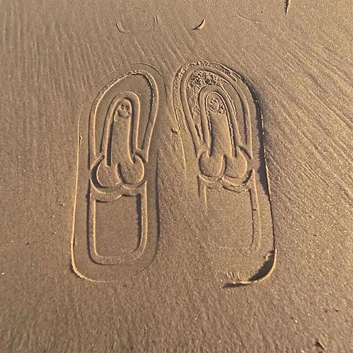 Beach Flip Flops Creative Spoof Design Summer Slippers